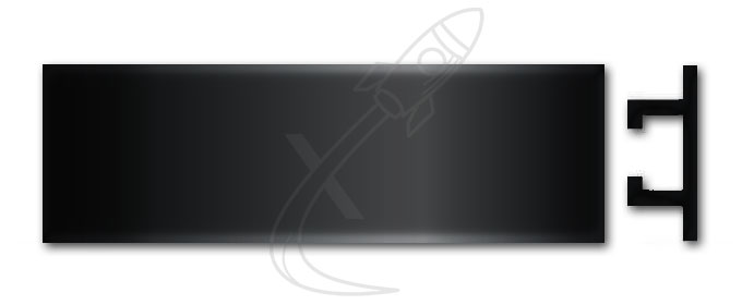 Briefkastenschild Huber Airolo 80 x 25 Alu schwarz